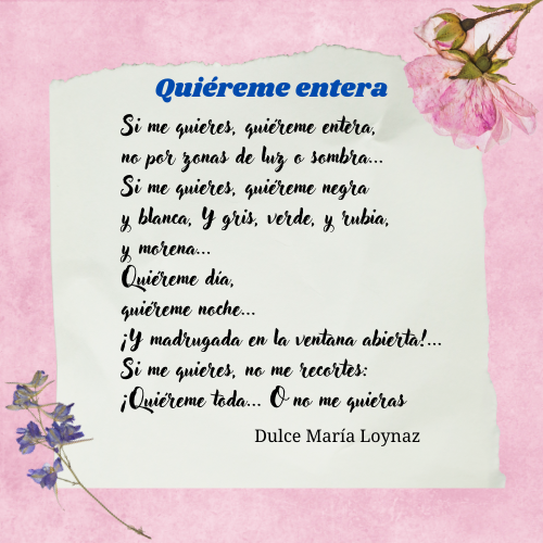 Quiéreme entera. Dulce M. Loinaz